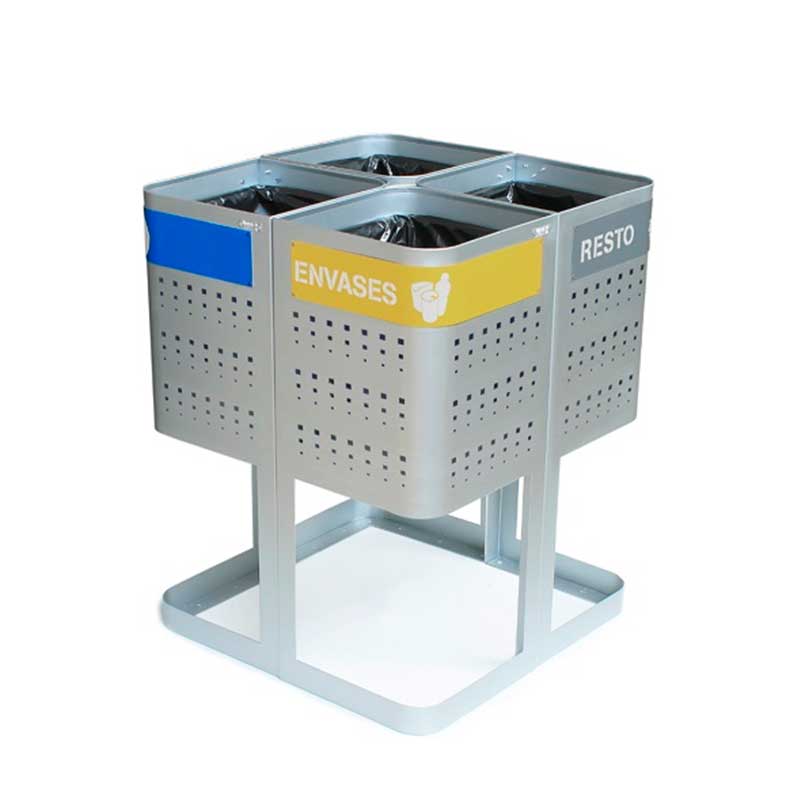 Paperera de reciclatge exterior Atenes 50L